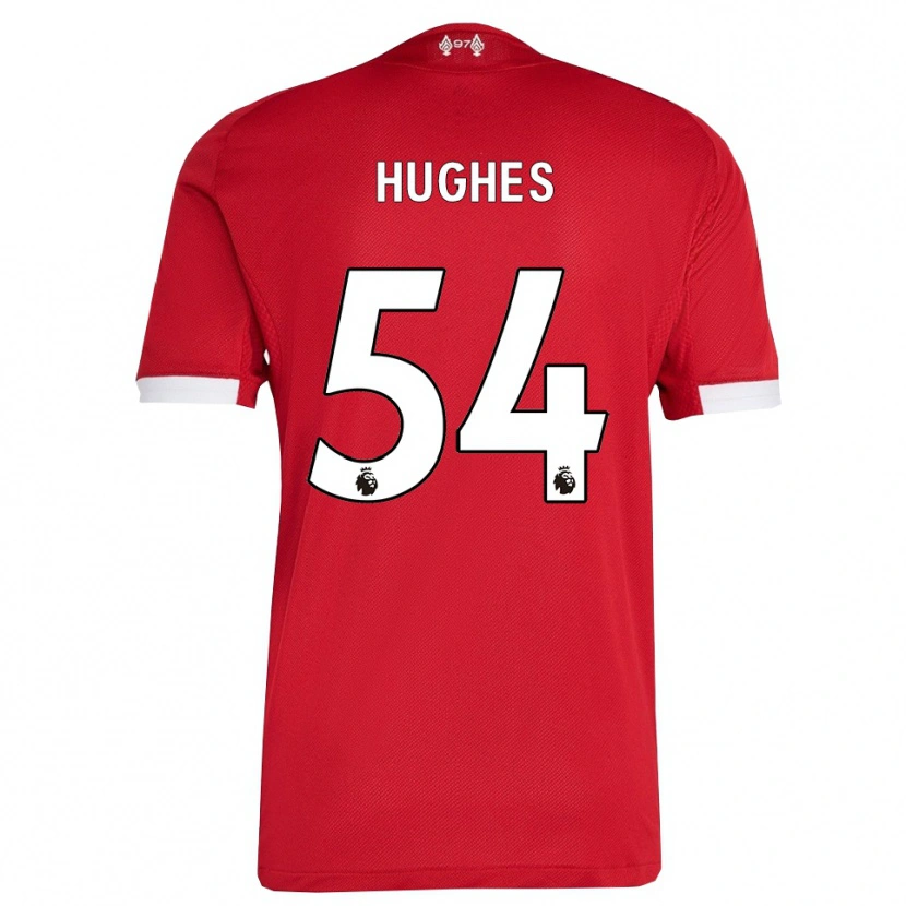 Danxen Män Liam Hughes #54 Röd Vit Hemmatröja Matchtröjor 2025/26 Tröjor T-Tröja