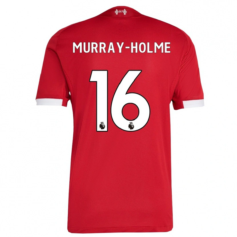 Danxen Män Hadyn Murray-Holme #16 Röd Vit Hemmatröja Matchtröjor 2025/26 Tröjor T-Tröja