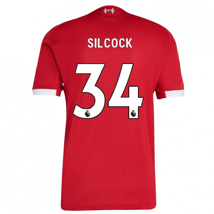 Danxen Män Hannah Silcock #34 Röd Vit Hemmatröja Matchtröjor 2025/26 Tröjor T-Tröja
