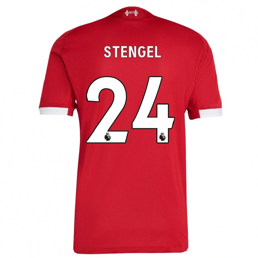 Danxen Män Katie Stengel #24 Röd Vit Hemmatröja Matchtröjor 2025/26 Tröjor T-Tröja