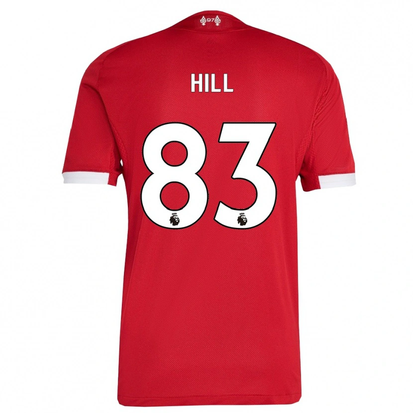 Danxen Män Thomas Hill #83 Röd Vit Hemmatröja Matchtröjor 2025/26 Tröjor T-Tröja