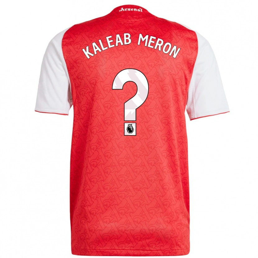 Danxen Män Kaleab Meron #0 Röd Vit Hemmatröja Matchtröjor 2025/26 Tröjor T-Tröja