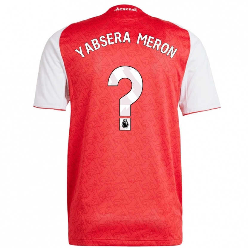 Danxen Män Yabsera Meron #0 Röd Vit Hemmatröja Matchtröjor 2025/26 Tröjor T-Tröja