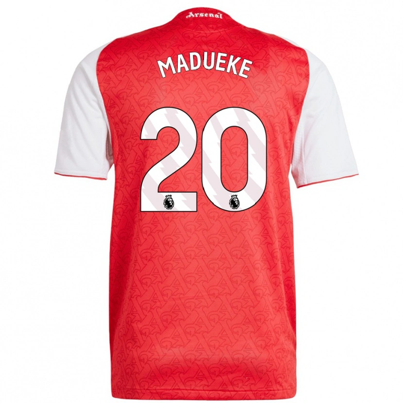 Danxen Män Noni Madueke #20 Röd Vit Hemmatröja Matchtröjor 2025/26 Tröjor T-Tröja