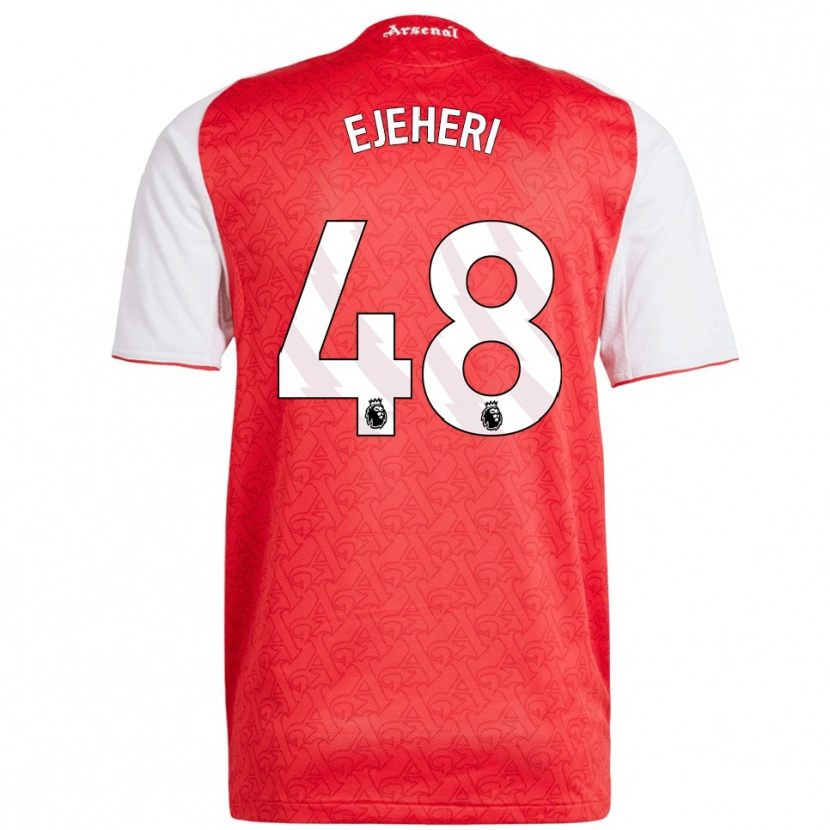 Danxen Män Ovie Ejeheri #48 Röd Vit Hemmatröja Matchtröjor 2025/26 Tröjor T-Tröja