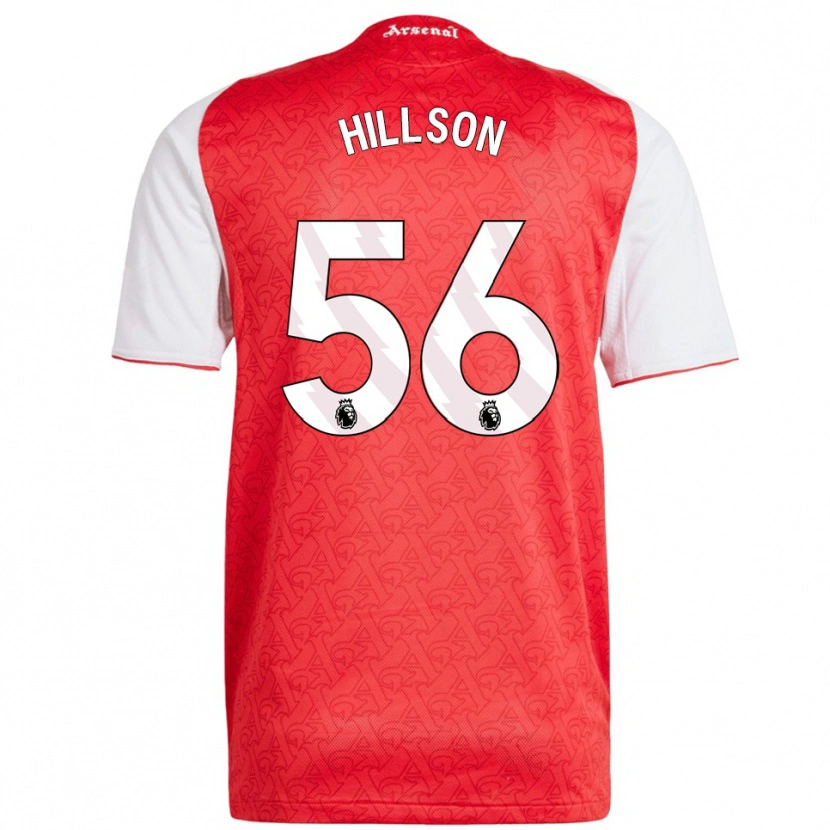 Danxen Män James Hillson #56 Röd Vit Hemmatröja Matchtröjor 2025/26 Tröjor T-Tröja