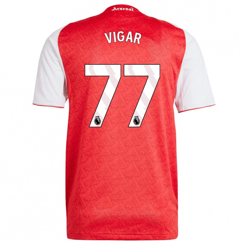 Danxen Män Billy Vigar #77 Röd Vit Hemmatröja Matchtröjor 2025/26 Tröjor T-Tröja