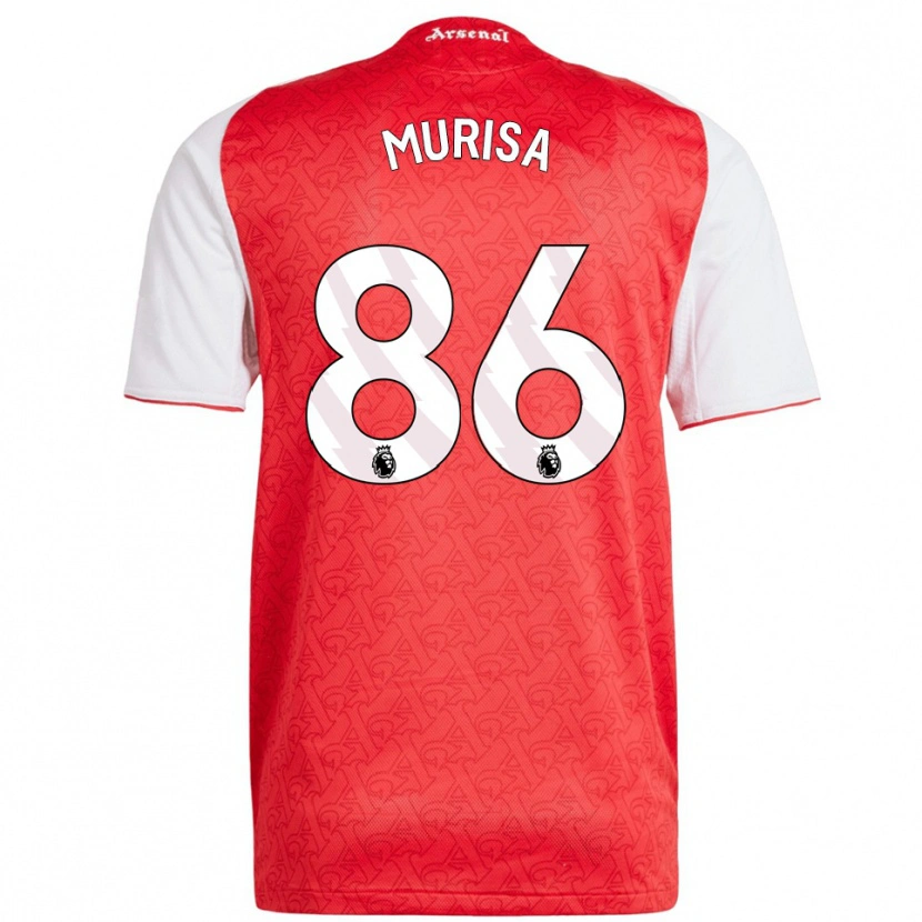 Danxen Män Teshaun Murisa #86 Röd Vit Hemmatröja Matchtröjor 2025/26 Tröjor T-Tröja