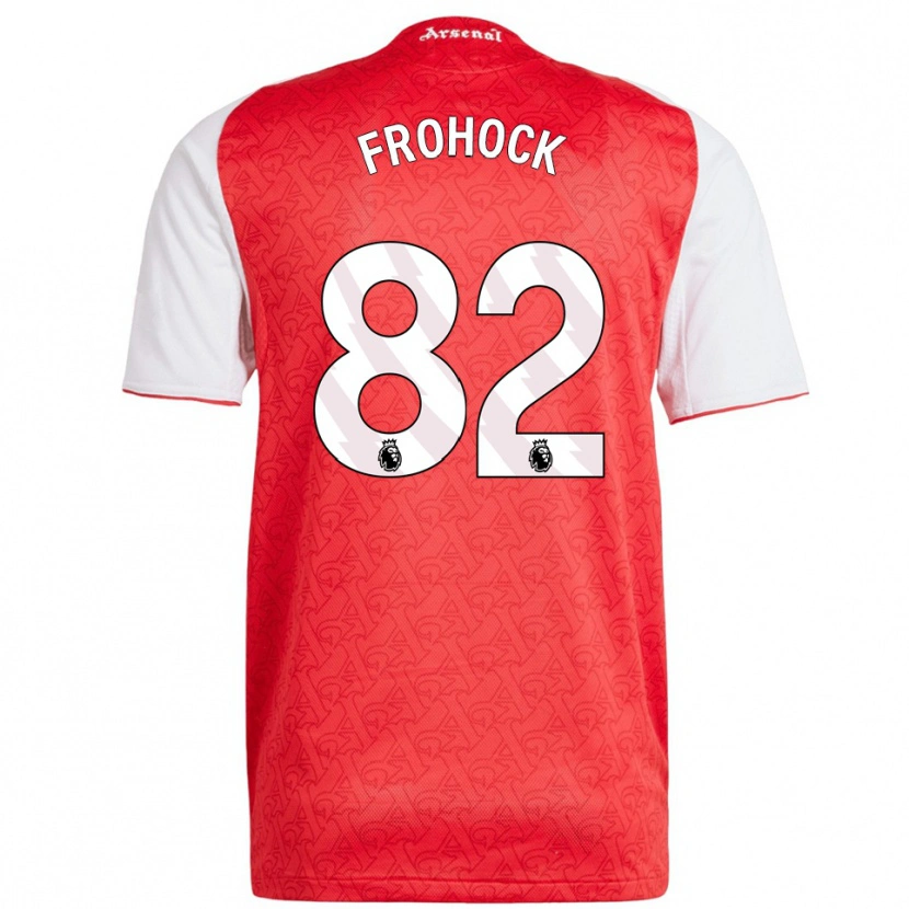 Danxen Män Marley Frohock #82 Röd Vit Hemmatröja Matchtröjor 2025/26 Tröjor T-Tröja