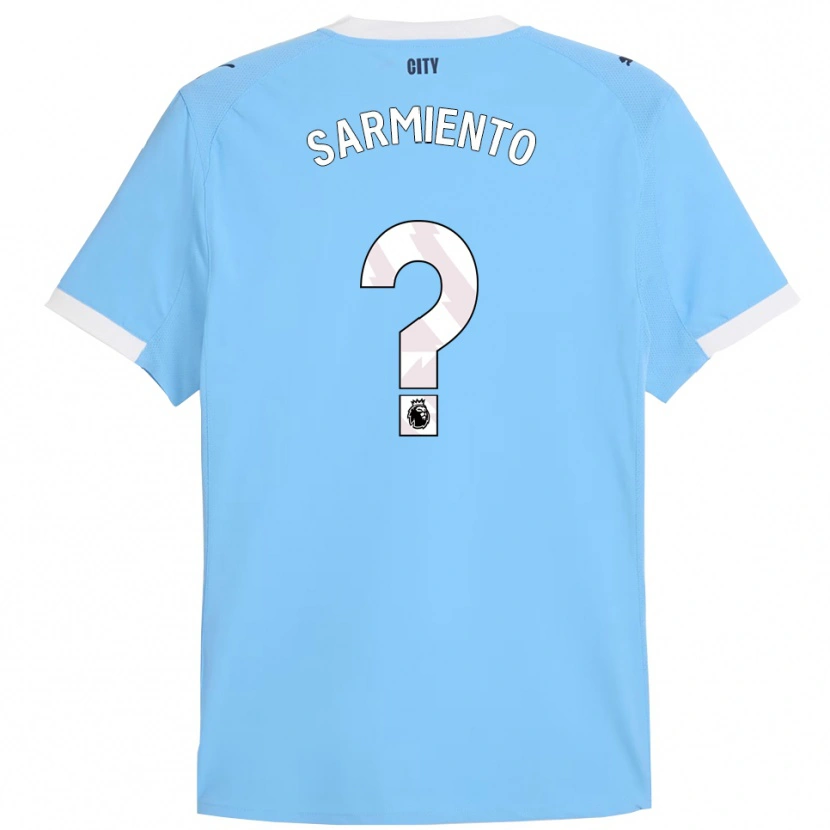 Danxen Män Darío Sarmiento #0 Himmelsblå Vit Hemmatröja Matchtröjor 2025/26 Tröjor T-Tröja