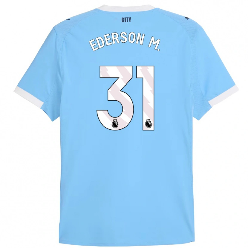 Danxen Män Ederson #31 Himmelsblå Vit Hemmatröja Matchtröjor 2025/26 Tröjor T-Tröja
