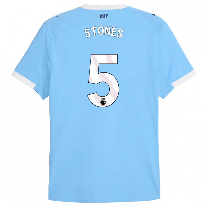 Danxen Män John Stones #5 Himmelsblå Vit Hemmatröja Matchtröjor 2025/26 Tröjor T-Tröja