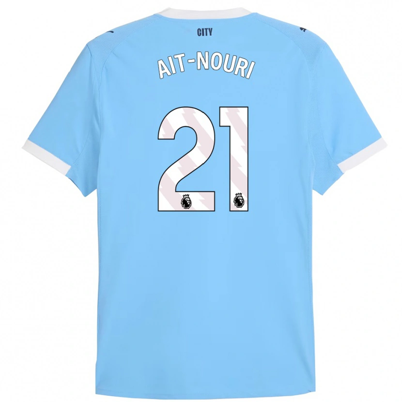 Danxen Män Rayan Aït-Nouri #21 Himmelsblå Vit Hemmatröja Matchtröjor 2025/26 Tröjor T-Tröja