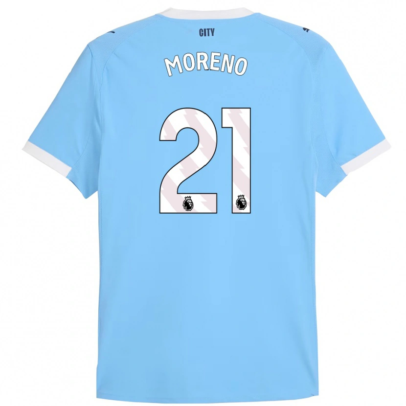 Danxen Män Marlos Moreno #21 Himmelsblå Vit Hemmatröja Matchtröjor 2025/26 Tröjor T-Tröja