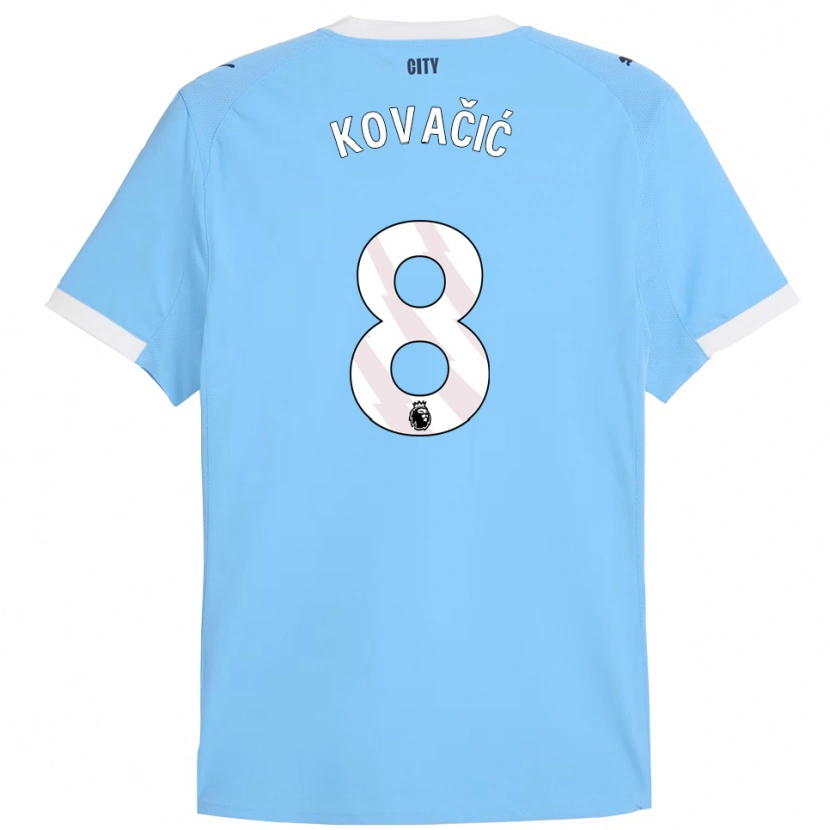 Danxen Män Mateo Kovacic #8 Himmelsblå Vit Hemmatröja Matchtröjor 2025/26 Tröjor T-Tröja