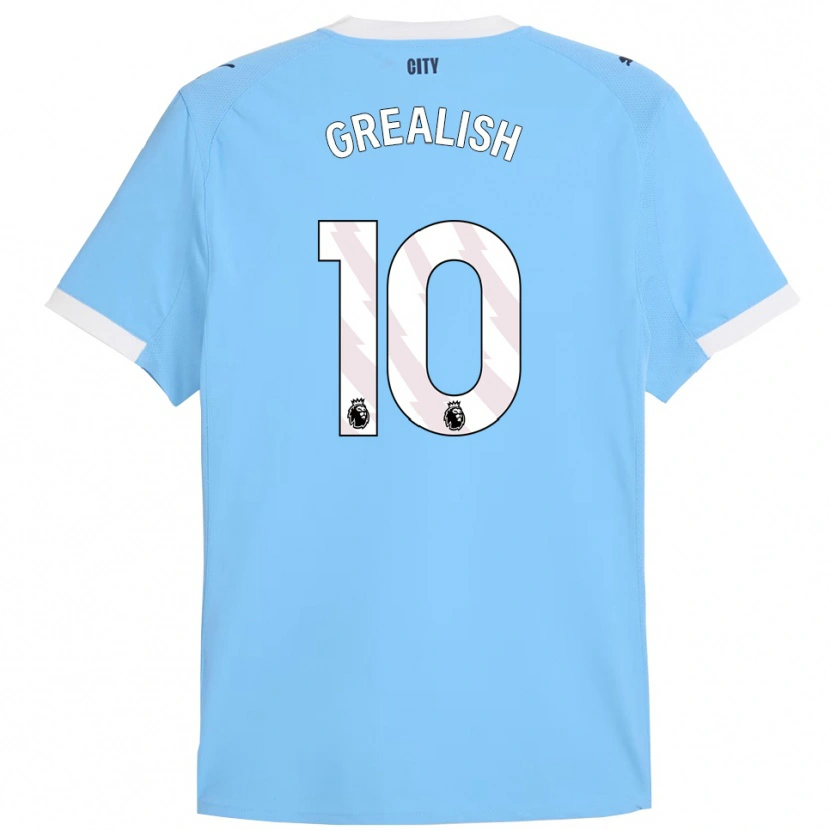 Danxen Män Jack Grealish #10 Himmelsblå Vit Hemmatröja Matchtröjor 2025/26 Tröjor T-Tröja
