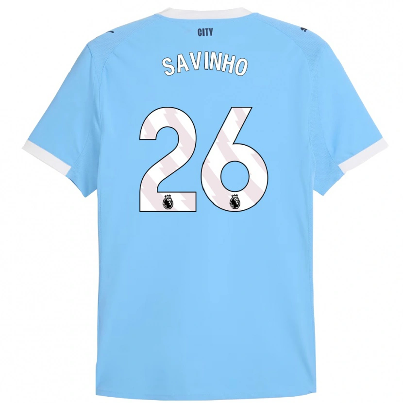 Danxen Män Savinho #26 Himmelsblå Vit Hemmatröja Matchtröjor 2025/26 Tröjor T-Tröja