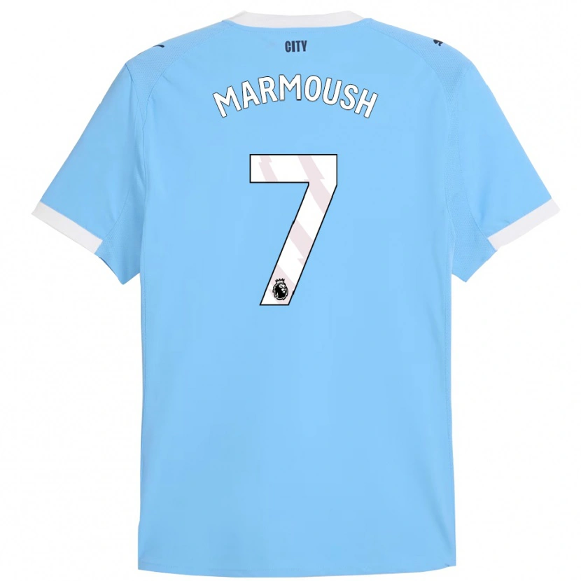 Danxen Män Omar Marmoush #7 Himmelsblå Vit Hemmatröja Matchtröjor 2025/26 Tröjor T-Tröja
