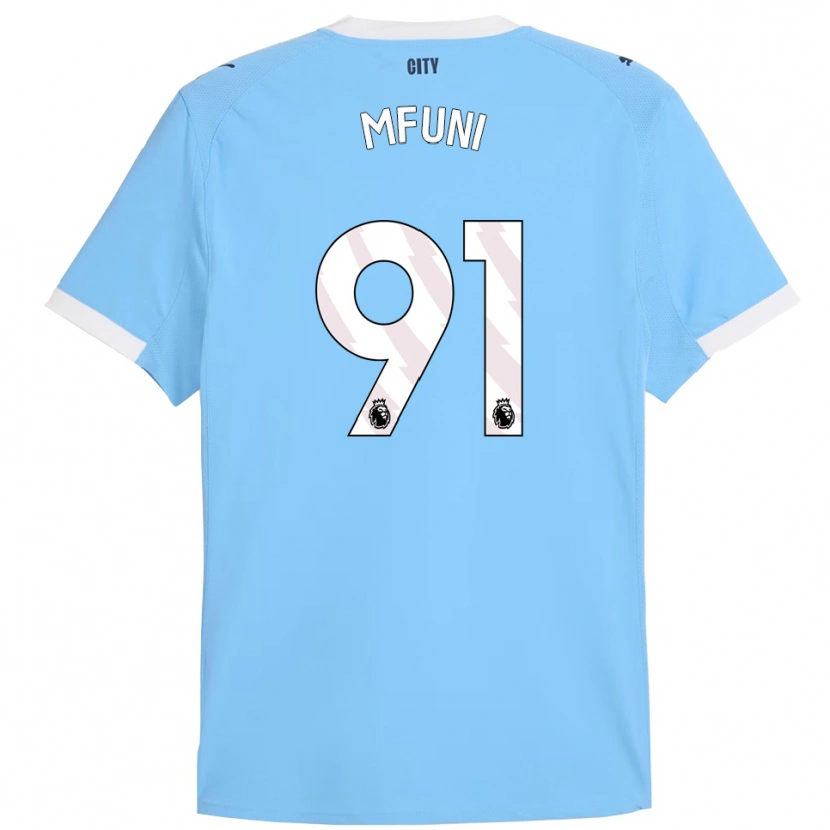 Danxen Män Stephen Mfuni #91 Himmelsblå Vit Hemmatröja Matchtröjor 2025/26 Tröjor T-Tröja