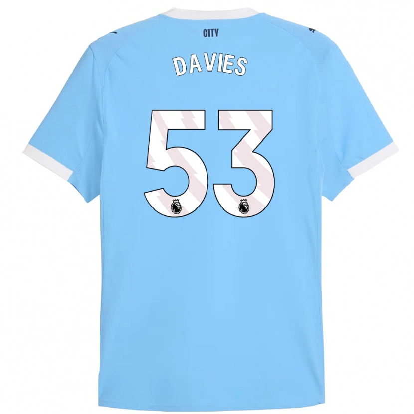 Danxen Män Mayzee Davies #53 Himmelsblå Vit Hemmatröja Matchtröjor 2025/26 Tröjor T-Tröja