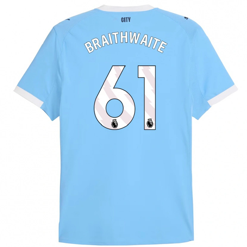 Danxen Män Kaden Braithwaite #61 Himmelsblå Vit Hemmatröja Matchtröjor 2025/26 Tröjor T-Tröja
