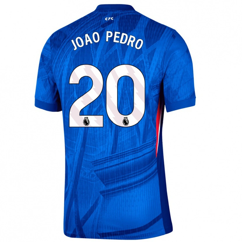 Danxen Män João Pedro #20 Blå Vit Hemmatröja Matchtröjor 2025/26 Tröjor T-Tröja