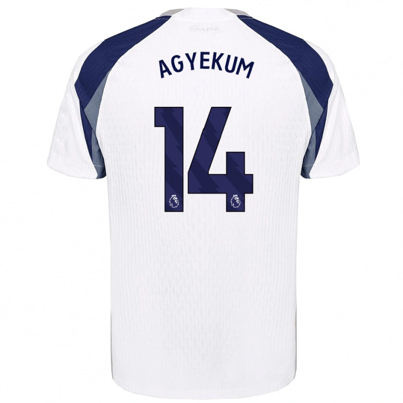Danxen Män Ezra Agyekum #14 Vit Marinblå Hemmatröja Matchtröjor 2025/26 Tröjor T-Tröja