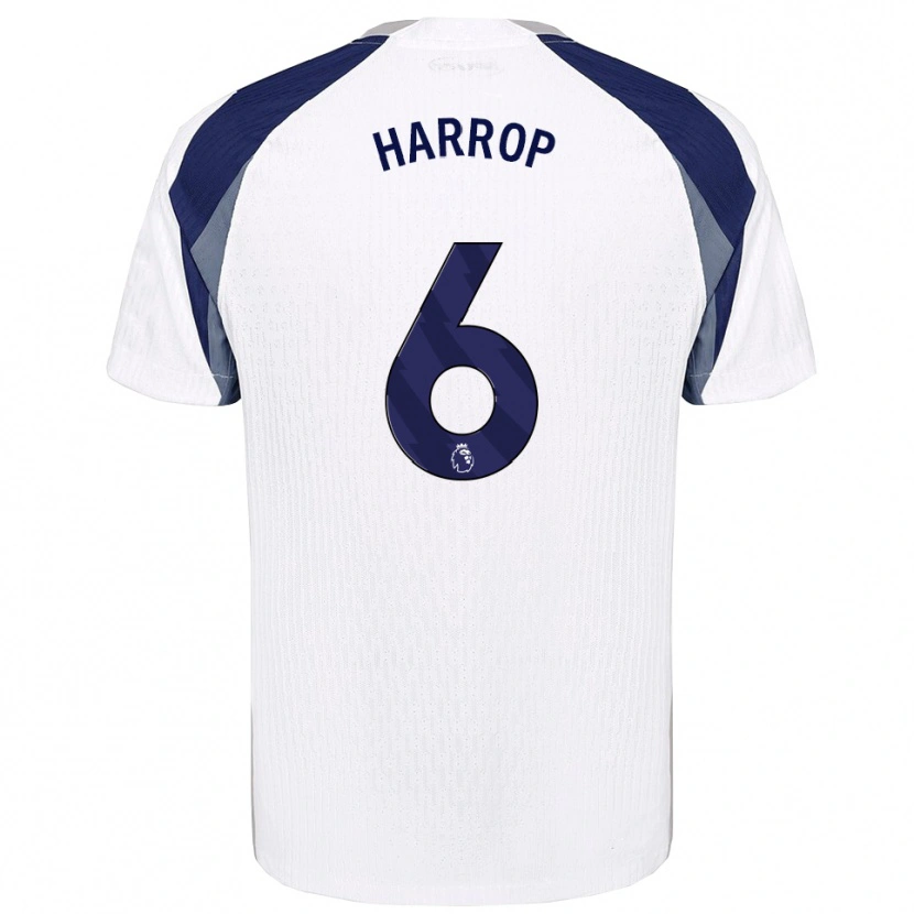 Danxen Män Kerys Harrop #6 Vit Marinblå Hemmatröja Matchtröjor 2025/26 Tröjor T-Tröja