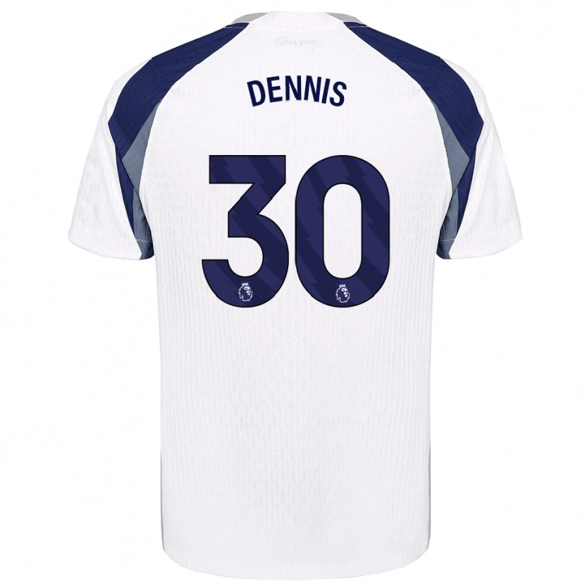 Danxen Män Araya Dennis #30 Vit Marinblå Hemmatröja Matchtröjor 2025/26 Tröjor T-Tröja