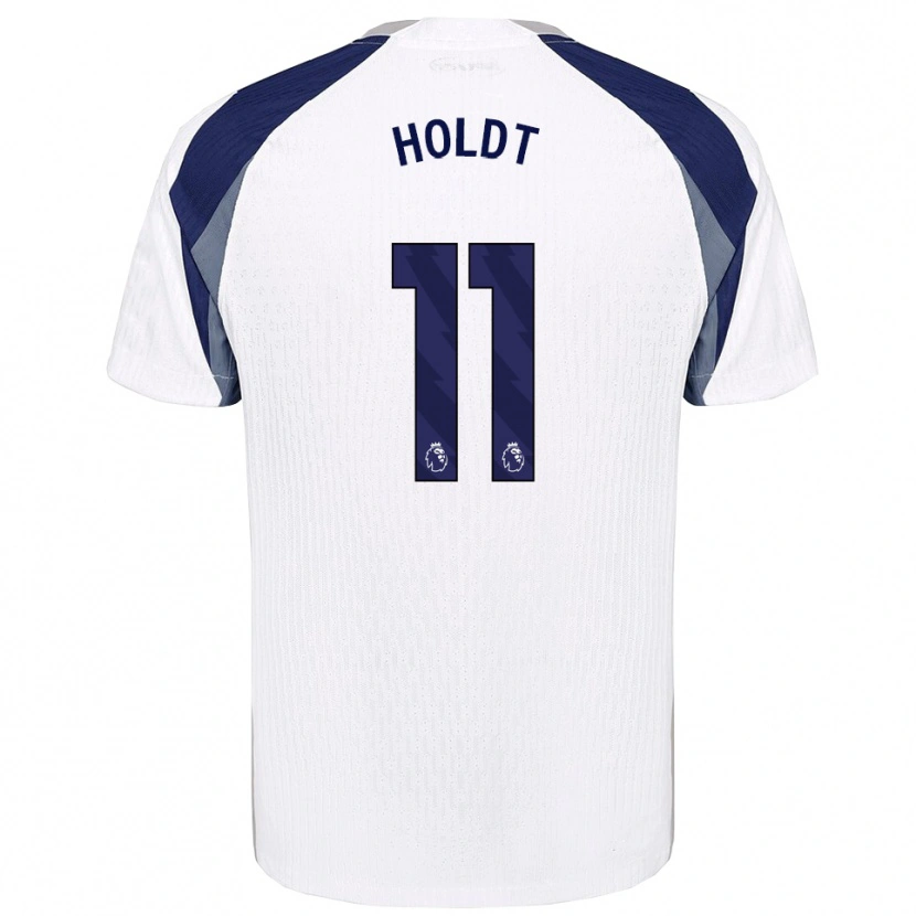 Danxen Män Olivia Holdt #11 Vit Marinblå Hemmatröja Matchtröjor 2025/26 Tröjor T-Tröja