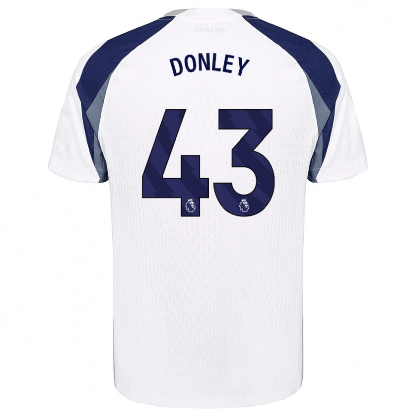 Danxen Män Jamie Donley #43 Vit Marinblå Hemmatröja Matchtröjor 2025/26 Tröjor T-Tröja