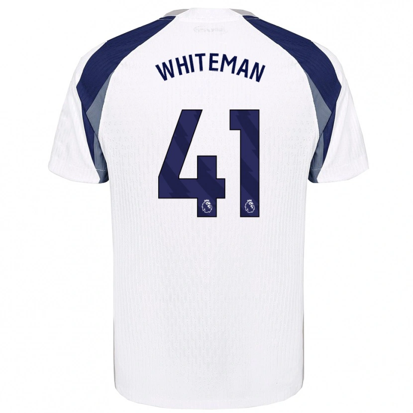 Danxen Män Alfie Whiteman #41 Vit Marinblå Hemmatröja Matchtröjor 2025/26 Tröjor T-Tröja
