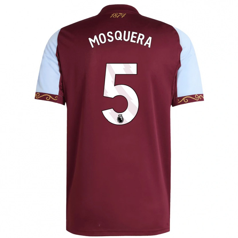 Danxen Män Yeimar Mosquera #5 Vinröd Himmelsblå Hemmatröja Matchtröjor 2025/26 Tröjor T-Tröja