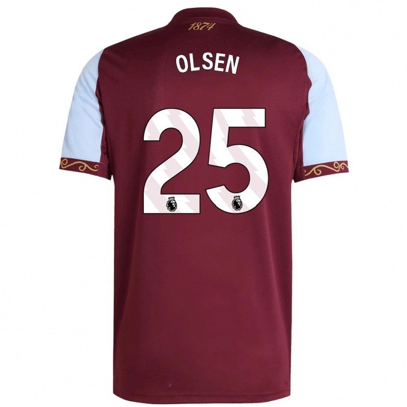 Danxen Män Robin Olsen #25 Vinröd Himmelsblå Hemmatröja Matchtröjor 2025/26 Tröjor T-Tröja