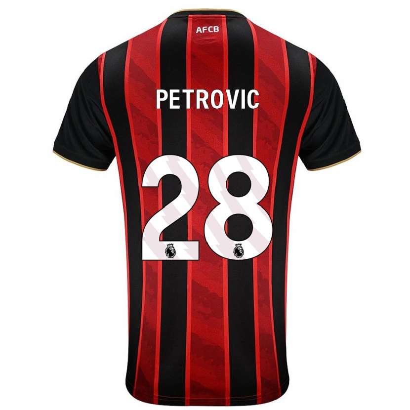 Danxen Män Djordje Petrovic #28 Röd Svart Hemmatröja Matchtröjor 2025/26 Tröjor T-Tröja