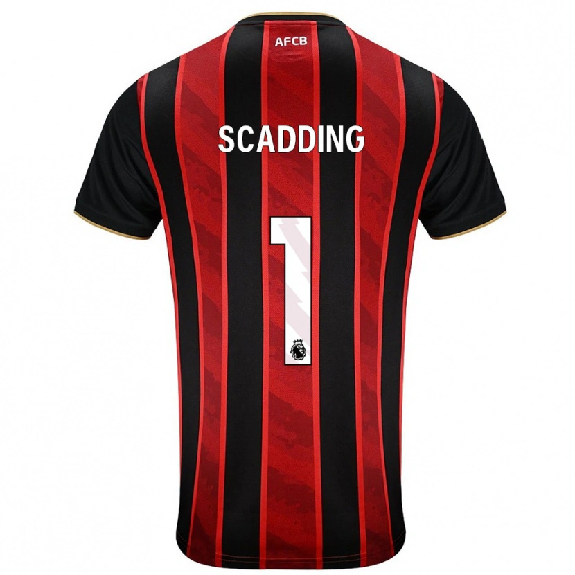 Danxen Män Katie Scadding #1 Röd Svart Hemmatröja Matchtröjor 2025/26 Tröjor T-Tröja