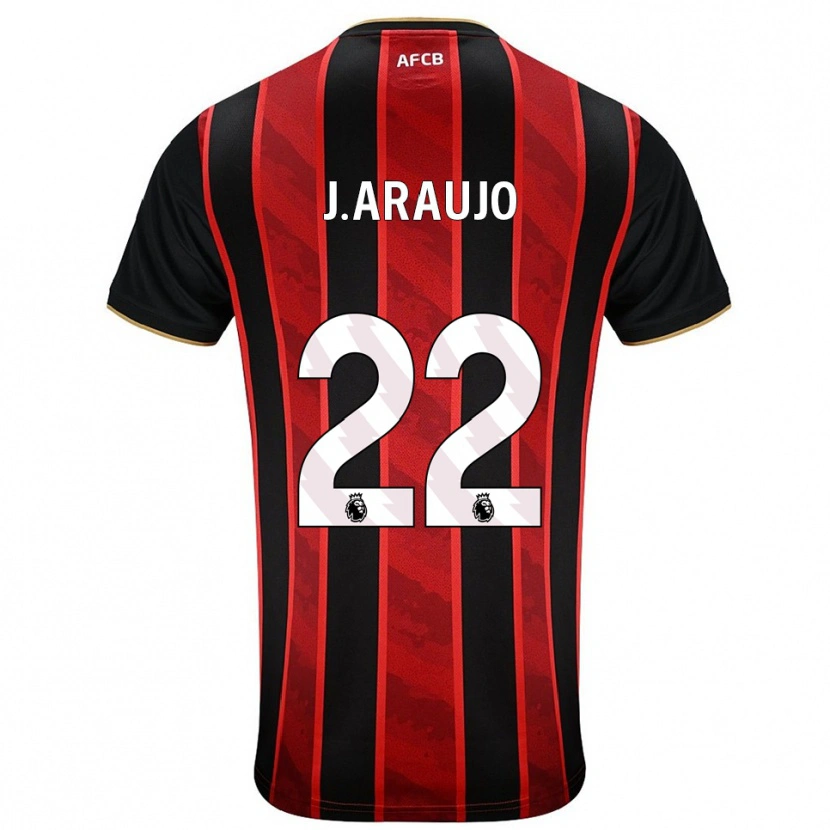 Danxen Män Julián Araujo #22 Röd Svart Hemmatröja Matchtröjor 2025/26 Tröjor T-Tröja