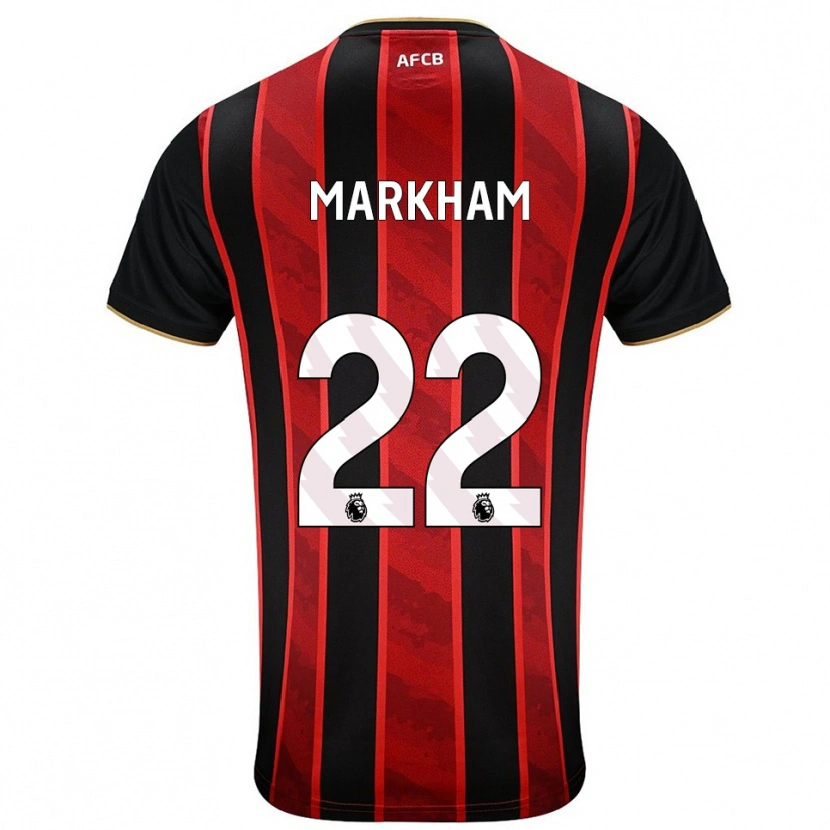 Danxen Män Jenna Markham #22 Röd Svart Hemmatröja Matchtröjor 2025/26 Tröjor T-Tröja