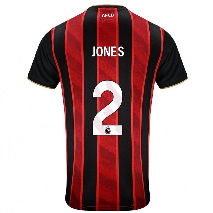 Danxen Män Abby Jones #2 Röd Svart Hemmatröja Matchtröjor 2025/26 Tröjor T-Tröja