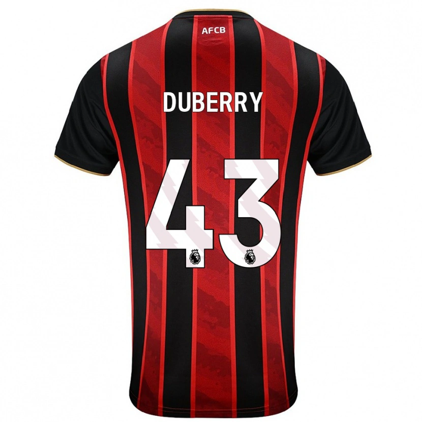 Danxen Män Zain Silcott-Duberry #43 Röd Svart Hemmatröja Matchtröjor 2025/26 Tröjor T-Tröja