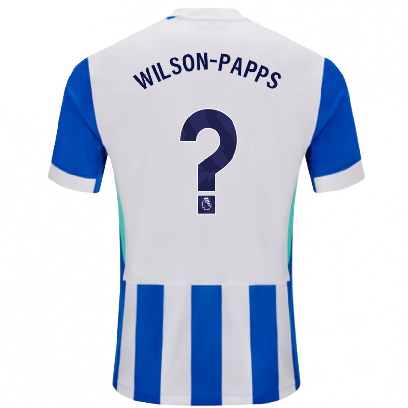 Danxen Män Charlie Wilson-Papps #0 Blå Vit Hemmatröja Matchtröjor 2025/26 Tröjor T-Tröja