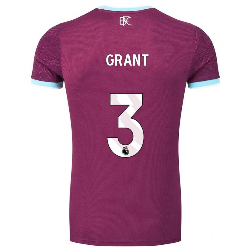 Danxen Män Bradley Grant #3 Vinröd Himmelsblå Hemmatröja Matchtröjor 2025/26 Tröjor T-Tröja