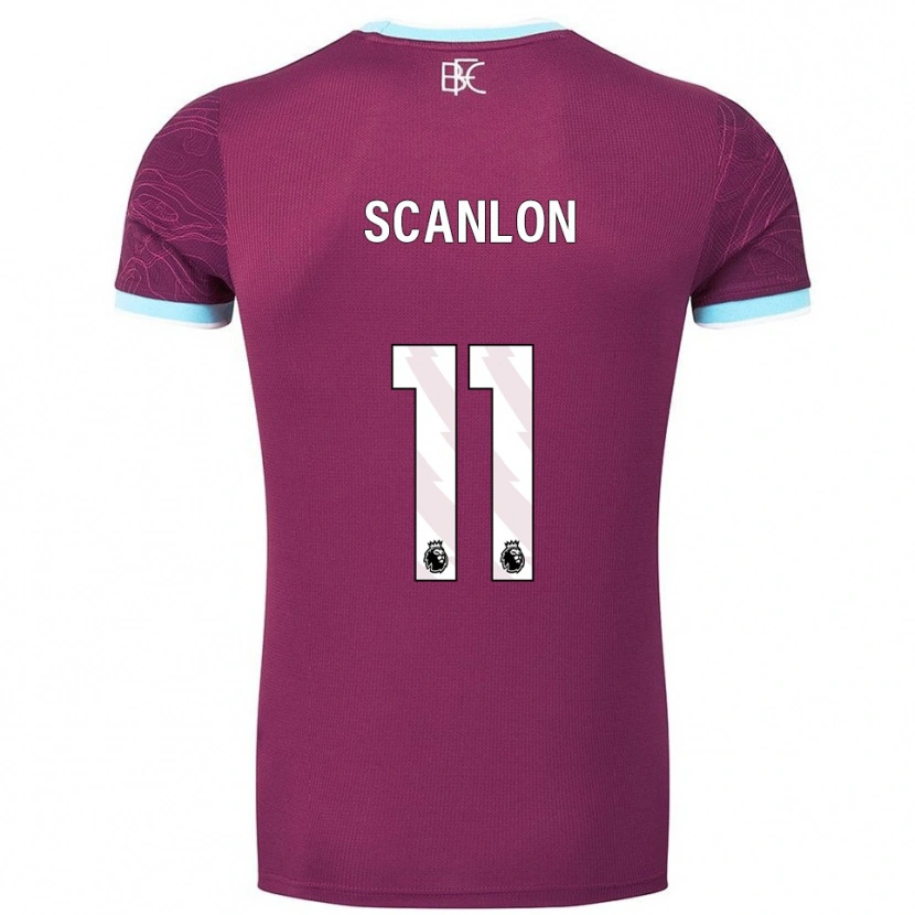 Danxen Män Luca Scanlon #11 Vinröd Himmelsblå Hemmatröja Matchtröjor 2025/26 Tröjor T-Tröja