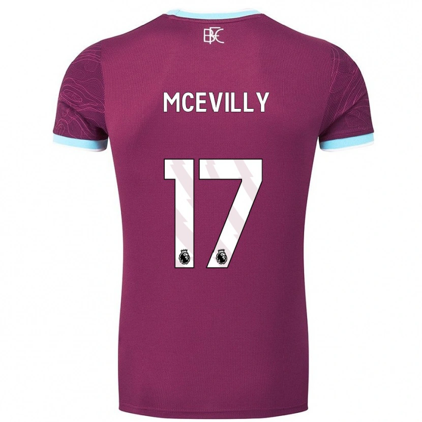 Danxen Män Jack Mcevilly #17 Vinröd Himmelsblå Hemmatröja Matchtröjor 2025/26 Tröjor T-Tröja