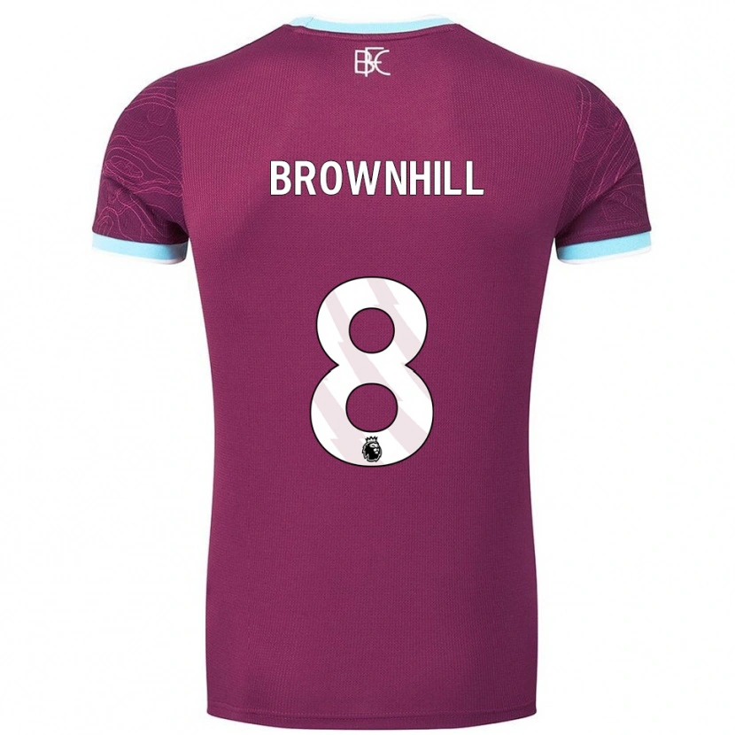 Danxen Män Josh Brownhill #8 Vinröd Himmelsblå Hemmatröja Matchtröjor 2025/26 Tröjor T-Tröja