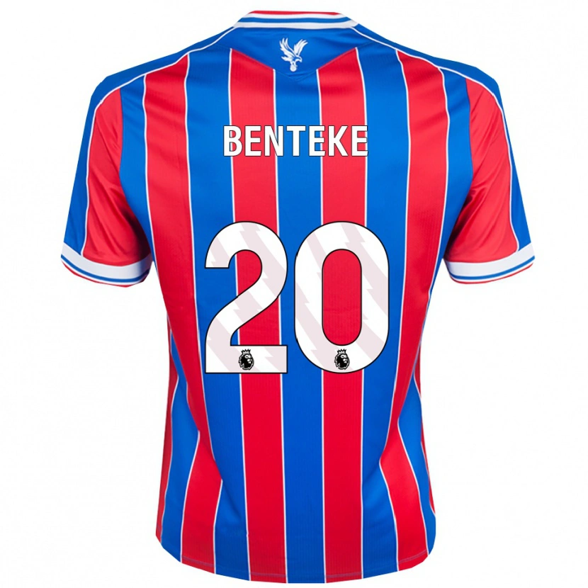 Danxen Män Christian Benteke #20 Blå Röd Vit Hemmatröja Matchtröjor 2025/26 Tröjor T-Tröja