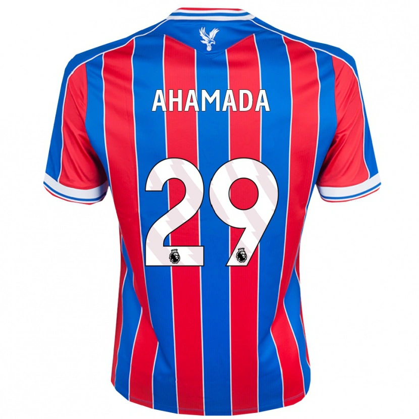 Danxen Män Naouirou Ahamada #29 Blå Röd Vit Hemmatröja Matchtröjor 2025/26 Tröjor T-Tröja