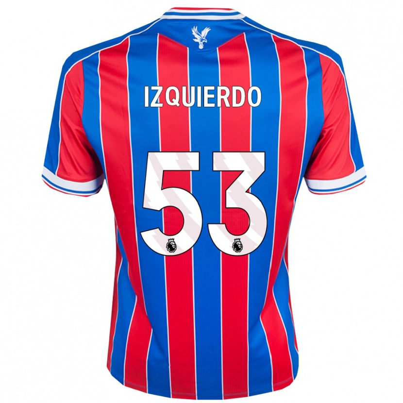 Danxen Män Jackson Izquierdo #53 Blå Röd Vit Hemmatröja Matchtröjor 2025/26 Tröjor T-Tröja