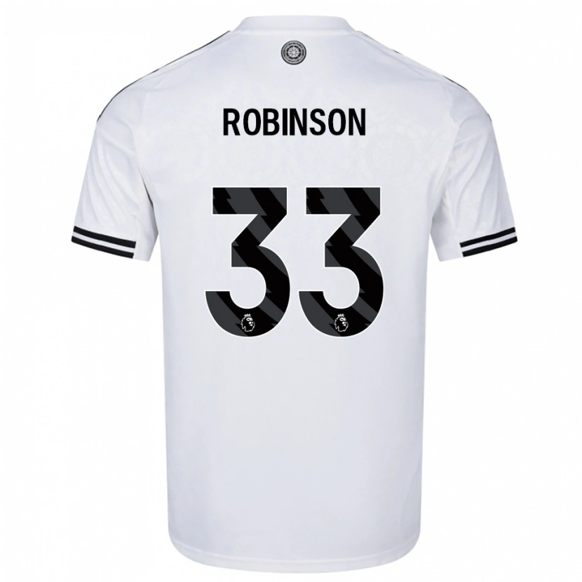Danxen Män Antonee Robinson #33 Vit Svart Hemmatröja Matchtröjor 2025/26 Tröjor T-Tröja