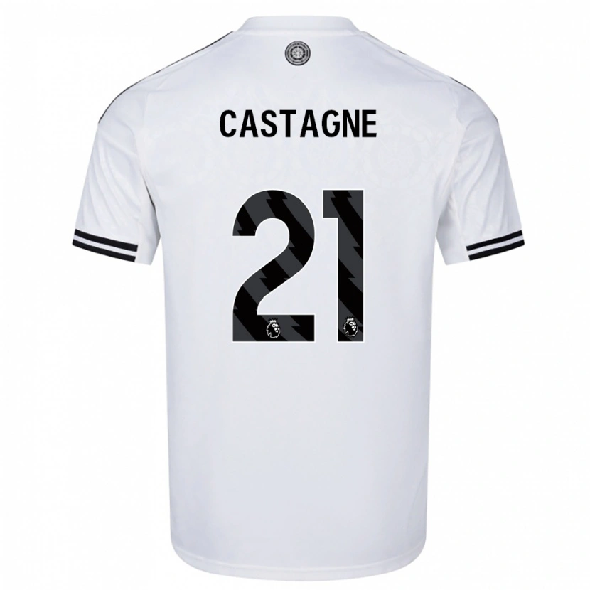 Danxen Män Timothy Castagne #21 Vit Svart Hemmatröja Matchtröjor 2025/26 Tröjor T-Tröja